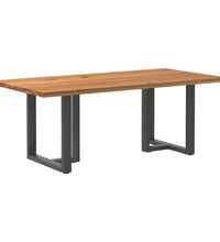 Esstisch Hellbraun 200x100x74 cm Massivholz Eiche Rechteckig