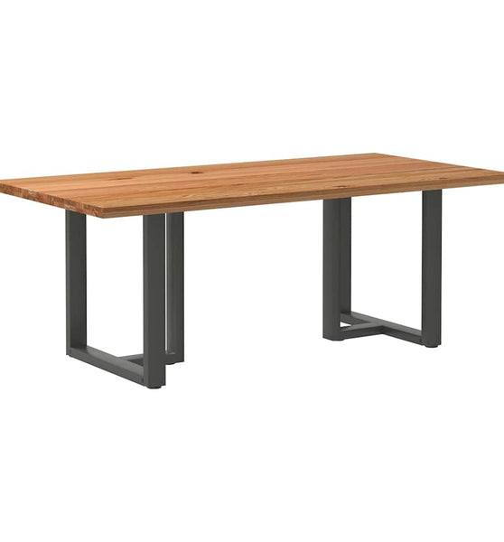 Esstisch Hellbraun 200x100x74 cm Massivholz Eiche Rechteckig