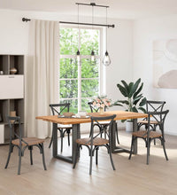 Esstisch Hellbraun 200x100x74 cm Massivholz Eiche Rechteckig