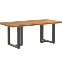 Esstisch Hellbraun 200x100x74 cm Massivholz Eiche Rechteckig