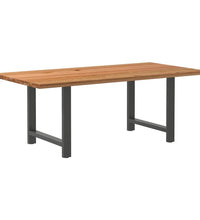 Esstisch Hellbraun 200x100x74 cm Massivholz Eiche Rechteckig