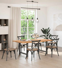 Esstisch Hellbraun 200x100x74 cm Massivholz Eiche Rechteckig