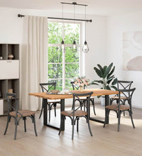 Esstisch Hellbraun 200x100x74 cm Massivholz Eiche Rechteckig