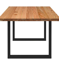 Esstisch Hellbraun 200x100x74 cm Massivholz Eiche Rechteckig