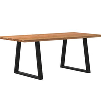 Esstisch Hellbraun 200x100x74 cm Massivholz Eiche Rechteckig