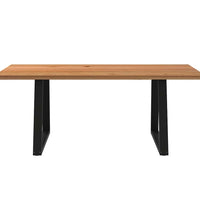 Esstisch Hellbraun 200x100x74 cm Massivholz Eiche Rechteckig