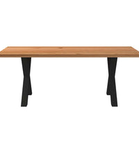 Esstisch Hellbraun 200x100x74 cm Massivholz Eiche Rechteckig