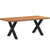 Esstisch Hellbraun 200x100x74 cm Massivholz Eiche Rechteckig