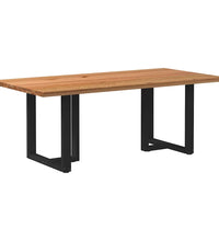 Esstisch Hellbraun 200x100x74 cm Massivholz Eiche Rechteckig