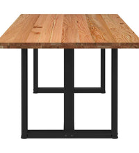 Esstisch Hellbraun 200x100x74 cm Massivholz Eiche Rechteckig