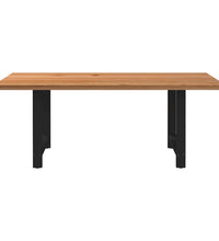 Esstisch Hellbraun 200x100x74 cm Massivholz Eiche Rechteckig