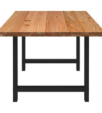 Esstisch Hellbraun 200x100x74 cm Massivholz Eiche Rechteckig