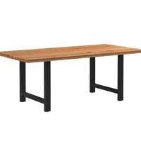 Esstisch Hellbraun 200x100x74 cm Massivholz Eiche Rechteckig