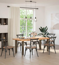 Esstisch Hellbraun 200x100x74 cm Massivholz Eiche Rechteckig