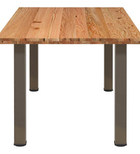 Esstisch Hellbraun 200x100x74 cm Massivholz Eiche Rechteckig