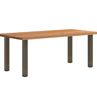 Esstisch Hellbraun 200x100x74 cm Massivholz Eiche Rechteckig