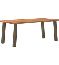 Esstisch Hellbraun 200x100x74 cm Massivholz Eiche Rechteckig