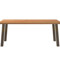 Esstisch Hellbraun 200x100x74 cm Massivholz Eiche Rechteckig