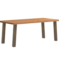 Esstisch Hellbraun 200x100x74 cm Massivholz Eiche Rechteckig