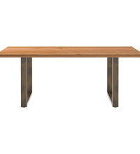 Esstisch Hellbraun 200x100x74 cm Massivholz Eiche Rechteckig