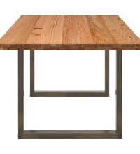 Esstisch Hellbraun 200x100x74 cm Massivholz Eiche Rechteckig