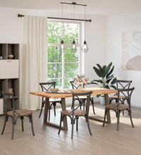 Esstisch Hellbraun 200x100x74 cm Massivholz Eiche Rechteckig