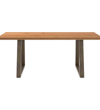 Esstisch Hellbraun 200x100x74 cm Massivholz Eiche Rechteckig