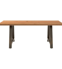 Esstisch Hellbraun 200x100x74 cm Massivholz Eiche Rechteckig