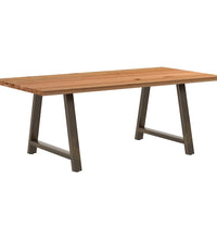 Esstisch Hellbraun 200x100x74 cm Massivholz Eiche Rechteckig