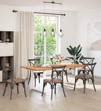 Esstisch Hellbraun 200x100x74 cm Massivholz Eiche Rechteckig