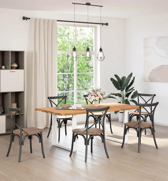 Esstisch Hellbraun 200x100x74 cm Massivholz Eiche Rechteckig