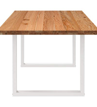 Esstisch Hellbraun 200x100x74 cm Massivholz Eiche Rechteckig