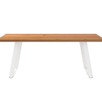 Esstisch Hellbraun 200x100x74 cm Massivholz Eiche Rechteckig