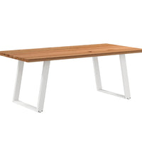 Esstisch Hellbraun 200x100x74 cm Massivholz Eiche Rechteckig