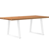 Esstisch Hellbraun 200x100x74 cm Massivholz Eiche Rechteckig