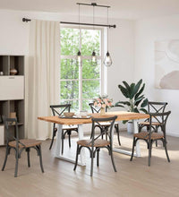 Esstisch Hellbraun 200x100x74 cm Massivholz Eiche Rechteckig