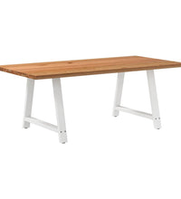 Esstisch Hellbraun 200x100x74 cm Massivholz Eiche Rechteckig