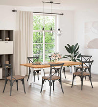 Esstisch Hellbraun 200x100x74 cm Massivholz Eiche Rechteckig