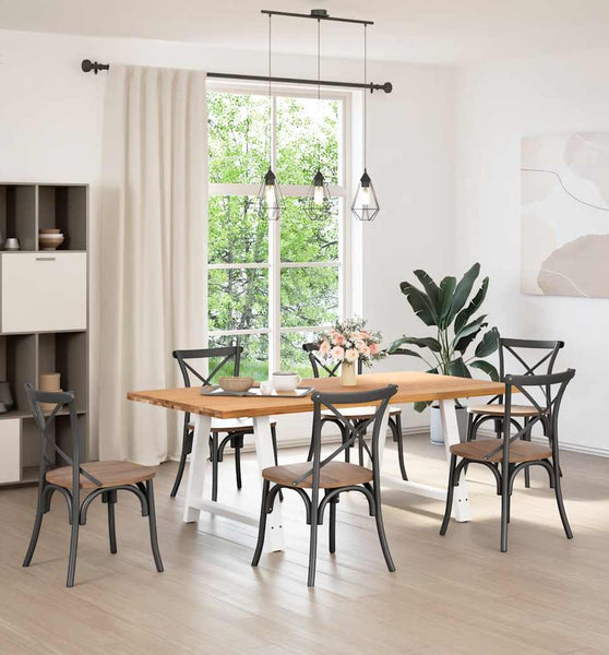 Esstisch Hellbraun 200x100x74 cm Massivholz Eiche Rechteckig