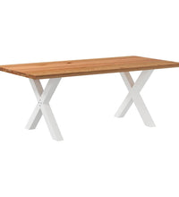 Esstisch Hellbraun 200x100x74 cm Massivholz Eiche Rechteckig