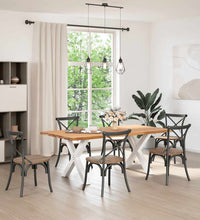 Esstisch Hellbraun 200x100x74 cm Massivholz Eiche Rechteckig