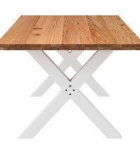 Esstisch Hellbraun 200x100x74 cm Massivholz Eiche Rechteckig