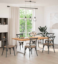 Esstisch Hellbraun 200x100x74 cm Massivholz Eiche Rechteckig