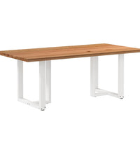 Esstisch Hellbraun 200x100x74 cm Massivholz Eiche Rechteckig