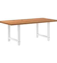 Esstisch Hellbraun 200x100x74 cm Massivholz Eiche Rechteckig