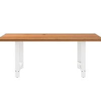 Esstisch Hellbraun 200x100x74 cm Massivholz Eiche Rechteckig