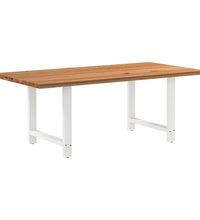 Esstisch Hellbraun 200x100x74 cm Massivholz Eiche Rechteckig