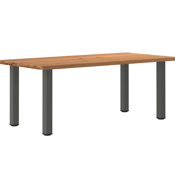 Esstisch mit Baumkanten 200x100x74 cm Massivholz Eiche Rechteck