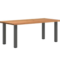 Esstisch mit Baumkanten 200x100x74 cm Massivholz Eiche Rechteck