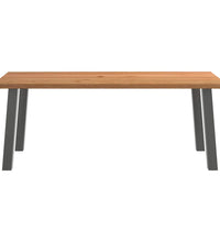 Esstisch mit Baumkanten 200x100x74 cm Massivholz Eiche Rechteck